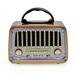  Mikado MDR-327 Usb-TF Destekli Bluetooth FM/AM/SW 3 Band Klasik Radyo - Kahverengi - 19x9,5x22 cm