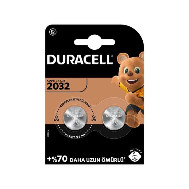  Duracell 2032 2'li Düğme Pil - 3 Volt