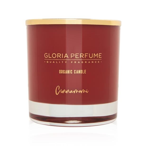  Gloria Perfume Cinnamomi Kokulu Mum - Kırmızı - 220 gr