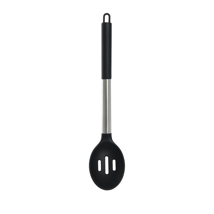  Perotti Delikli Servis Kaşığı - Siyah - 32 cm