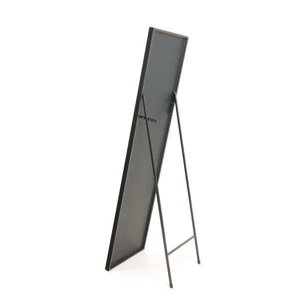  KPM Siyah Çerçeveli Ayaklı Boy Aynası - Siyah - 126 cm