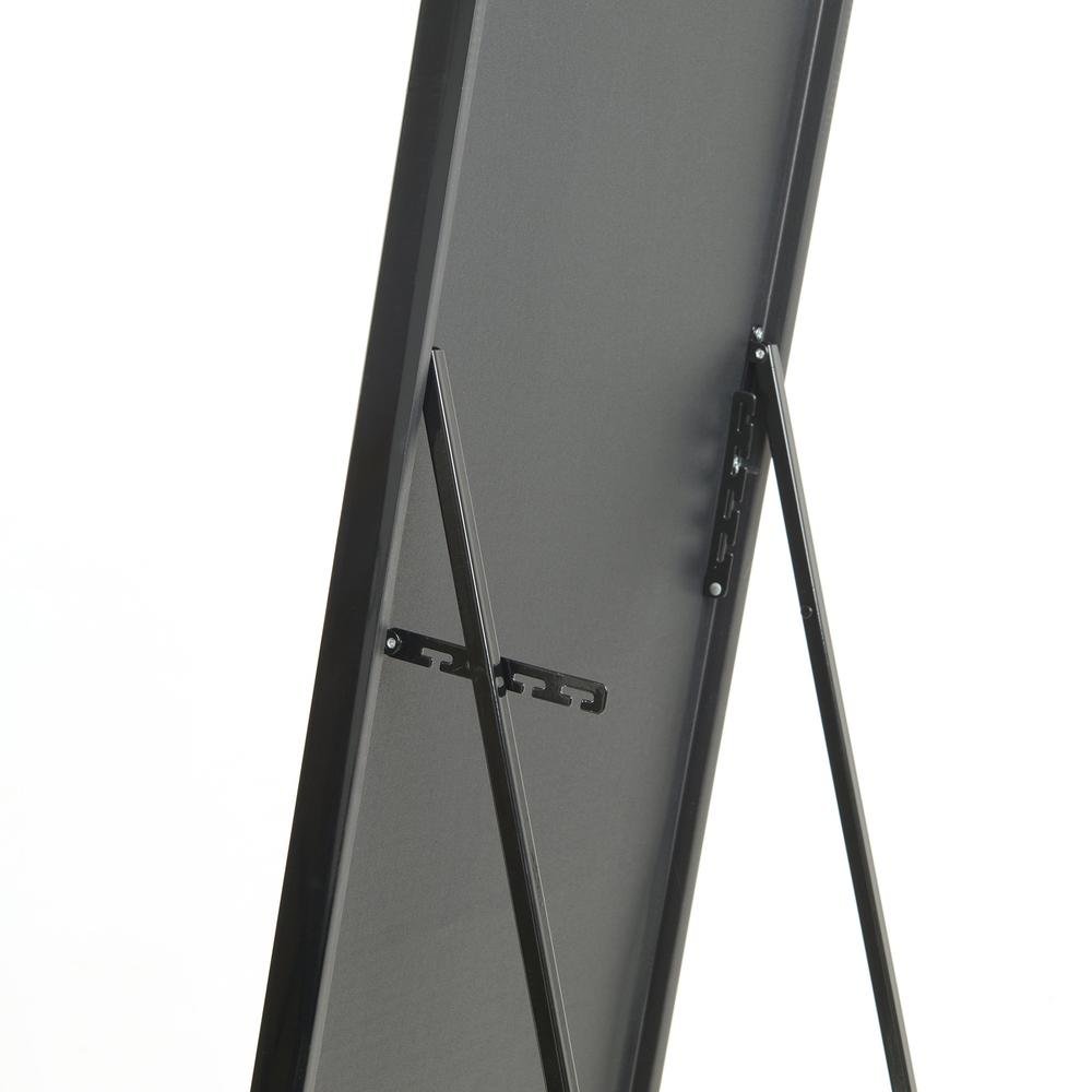  KPM Siyah Çerçeveli Ayaklı Boy Aynası - Siyah - 126 cm