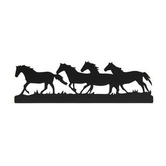 Evidea Deco Horse 5'li Metal Mumluk - Siyah - 27,5x5x9 cm