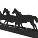  Evidea Deco Horse 5'li Metal Mumluk - Siyah - 27,5x5x9 cm