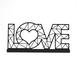  Evidea Deco Love 5'li Metal Mumluk - Siyah - 27,5x5x13,5 cm