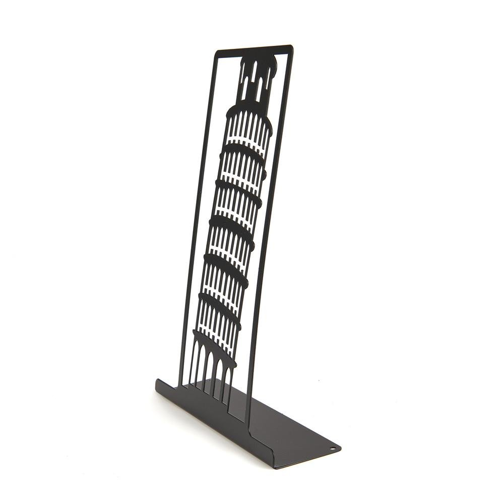  Evidea Deco Pisa Kulesi Metal Masa Süsü - Siyah - 17x4,5x23x5 cm