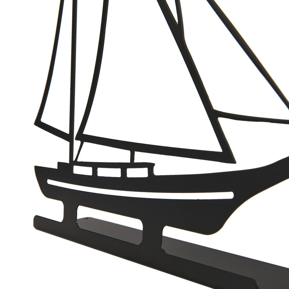  Evidea Deco Gemi Metal Masa Süsü - Siyah - 24x4,5x22 cm