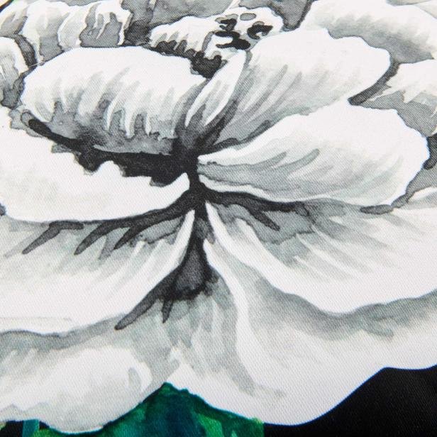  Nuvomon Gardenia Biyeli Kırlent - Siyah - 43x43 cm