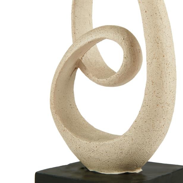  KPM Dekoratif Oval Soyut Biblo - Bej - 12x8,5x24,5 cm