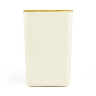 Excellent Houseware Bambu Kapaklı Erzak Kabı - Krem - 13x8x21 cm