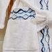 Evidea Soft Digital Blue Jakarlı Kimono Yaka Kadın Bornoz - Beyaz - L / XL