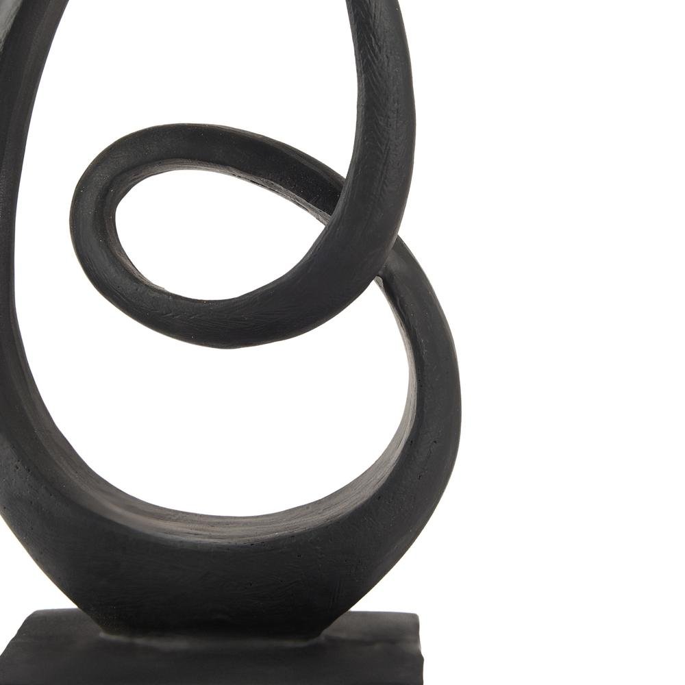  KPM Dekoratif Oval Soyut Biblo - Siyah - 12x8,5x24,5 cm