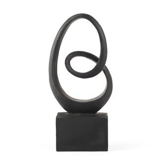 KPM Dekoratif Oval Soyut Biblo - Siyah - 12x8,5x24,5 cm