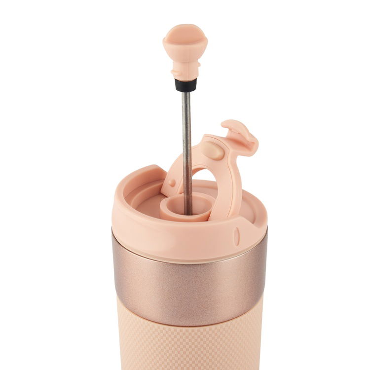 Tohana H2O French Press Termos Kupa - Rose - 450 ml