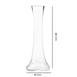 Alegre Glass Fil Ayağı Dekoratif Cam Vazo - Şeffaf - 40 cm