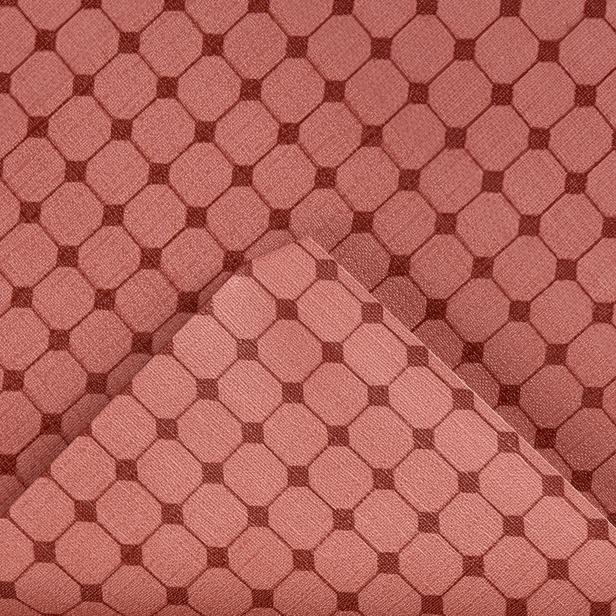  Evidea Soft Dertsiz Geometrik Desenli Pvc Masa Örtüsü - Kırmızı - 140x140 cm