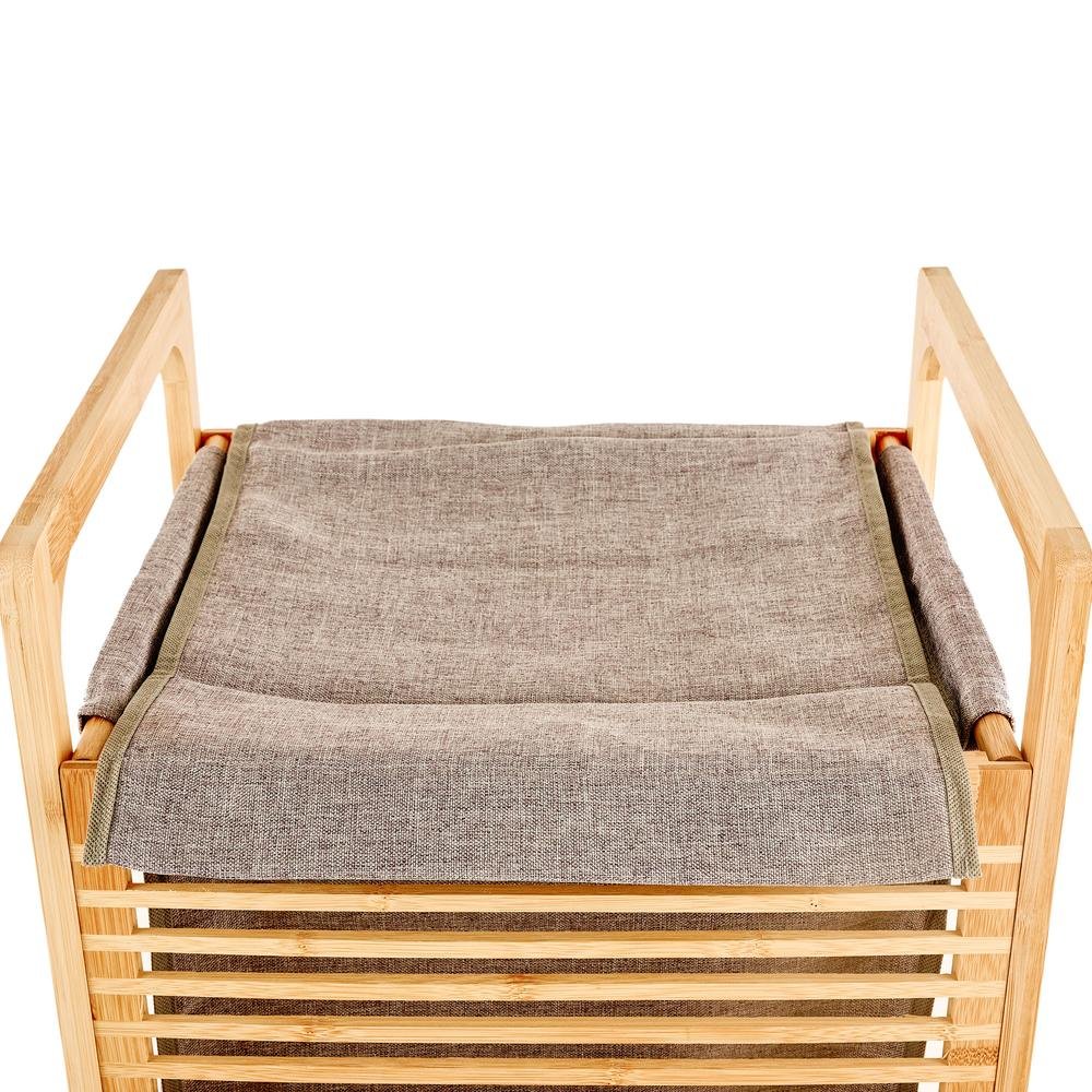  Mien Bambu Çamaşır Sepeti - Bej - 45 lt