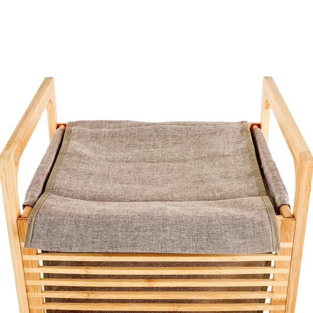  Mien Bambu Çamaşır Sepeti - Bej - 45 lt