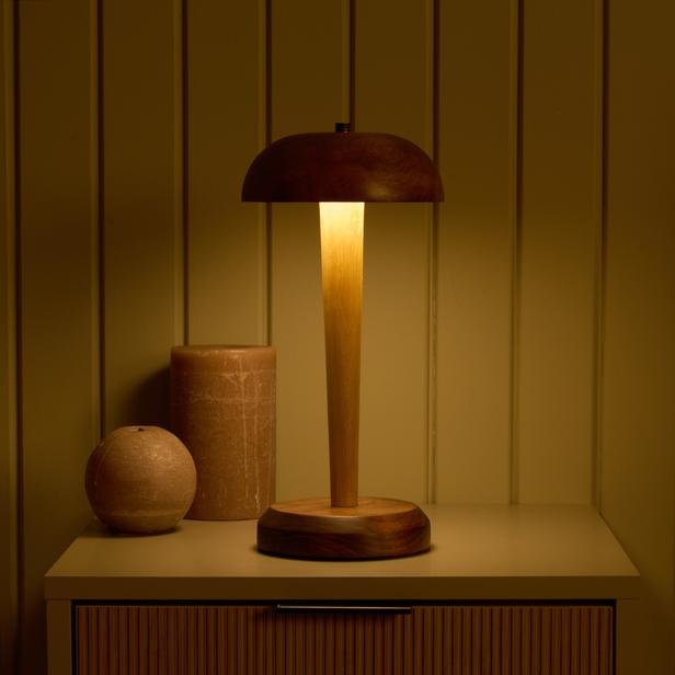  Heka Portobello Masa Lambası - Wenge / Antik Meşe - 35 cm