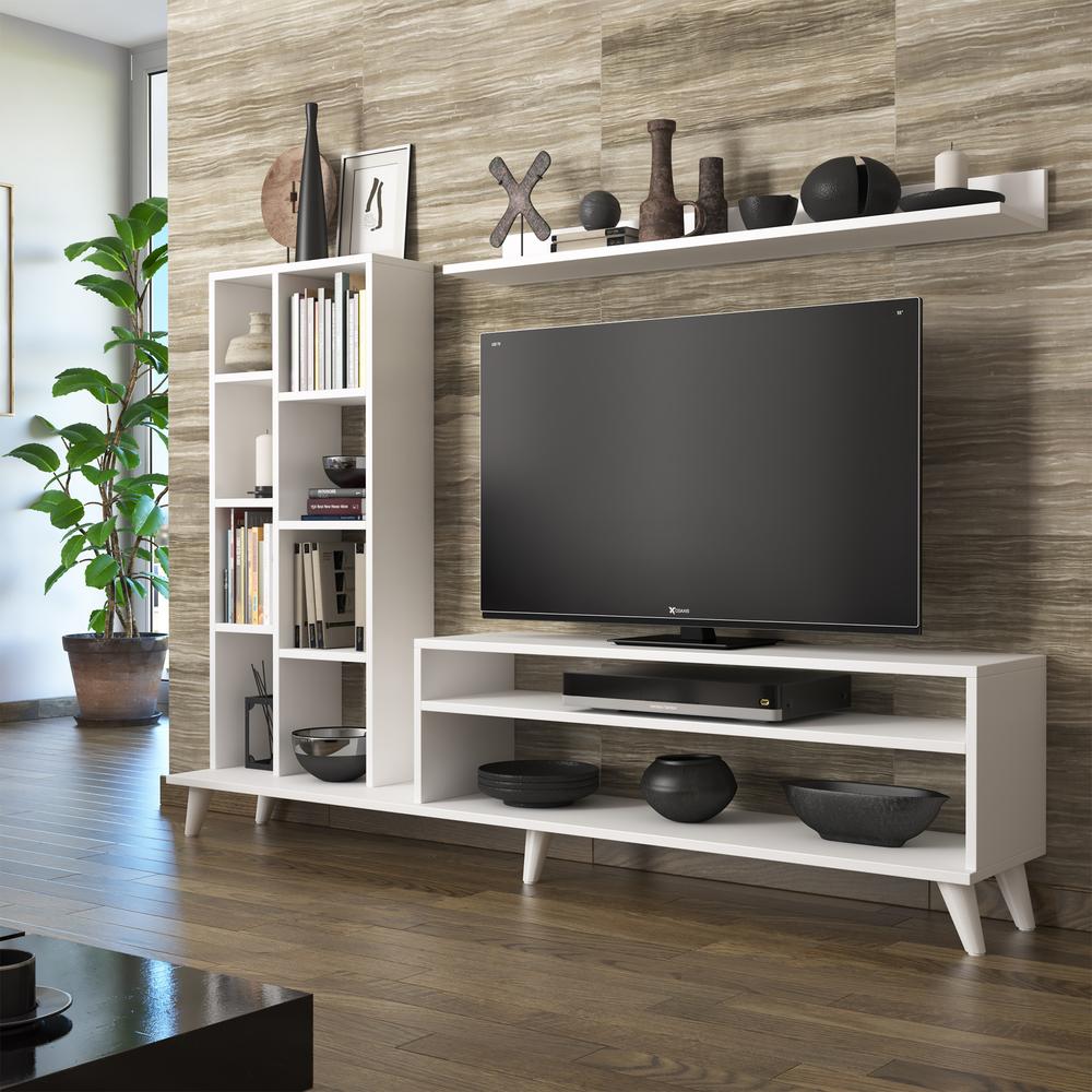  Eco Room Derviş TV Ünitesi - Beyaz - 180 cm