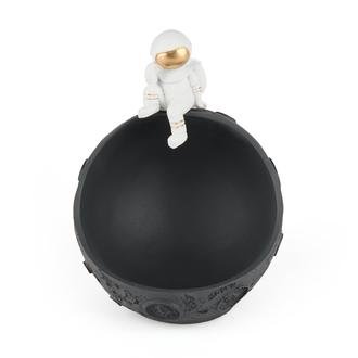 Evidea Deco Ay Üstünde Astronot Dekoratif Obje - Gri / Beyaz - 23x19x15 cm