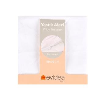 Evidea Soft Bora Cotton Sıvı Geçirmez Yastık Alezi - Beyaz - 50x70 cm