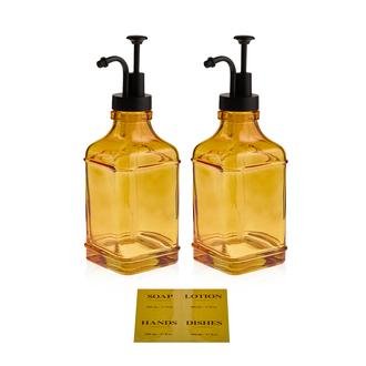 Mien 2'li Kare Sıvı Sabunluk Seti - Amber - 500 ml