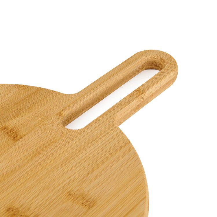  Mien Bambu Yuvarlak Kesim Tahtası - Kahverengi - 34x24 cm