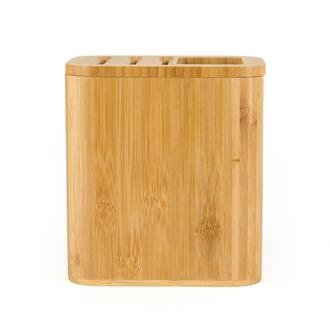 Mien Bambu Bıçak Standı - Kahverengi - 15x10x16,6 cm
