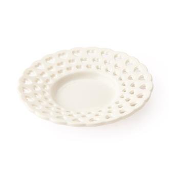 Benante 6'lı Porselen Çay Tabağı - Beyaz - 11 cm