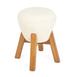 Just Home Retro Mantar Puf - Krem - 48x33x33 cm
