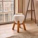  Just Home Retro Mantar Puf - Krem - 48x33x33 cm