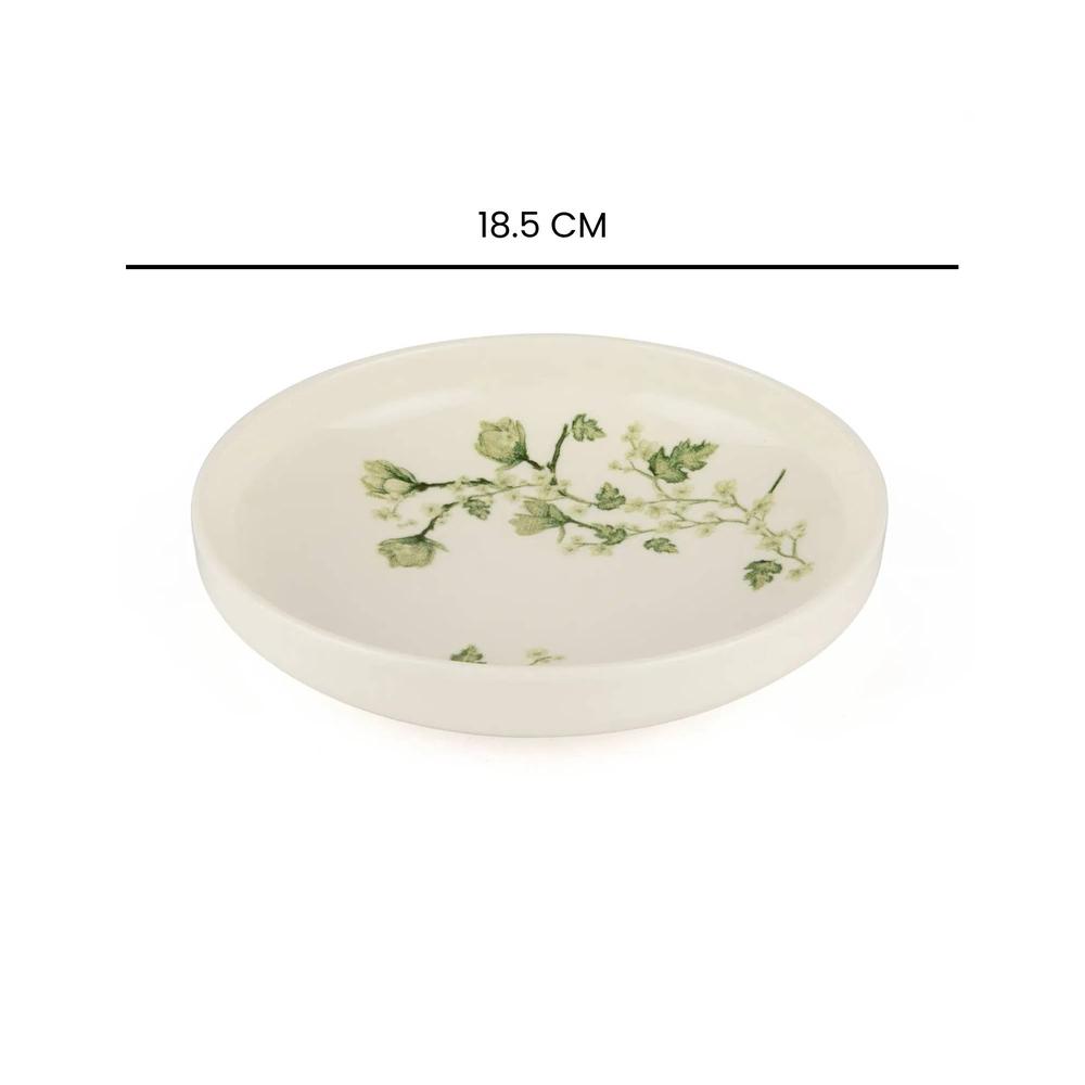  İpek Fresia Toledo Porselen Çukur Yemek Tabağı - Renkli - 18,5 cm