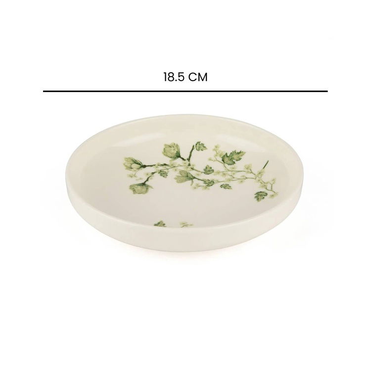  İpek Fresia Toledo Porselen Çukur Yemek Tabağı - Renkli - 18,5 cm