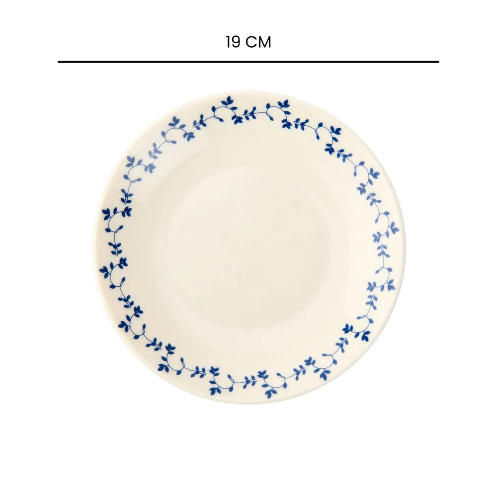  Tulu Porselen Sielo Çukur Tabağı - Mavi - 19 cm