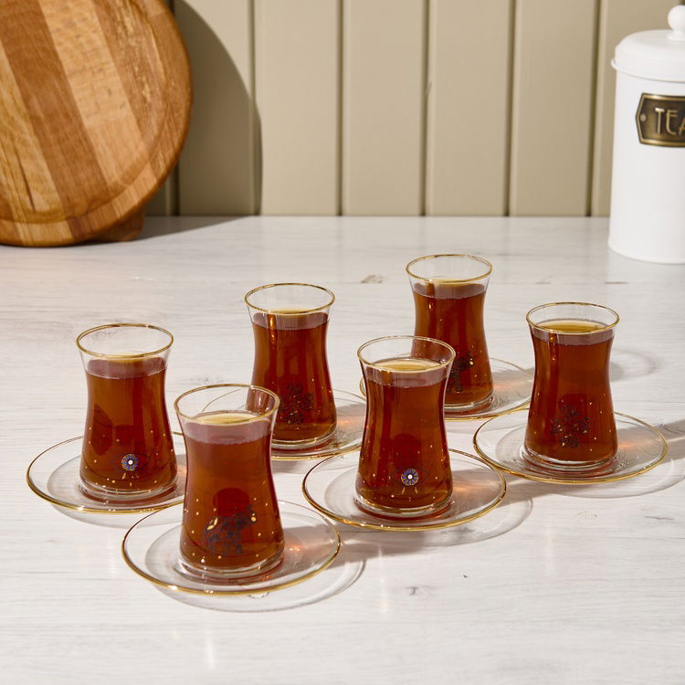  Rakle Lucky Charm 12 Parça Çay Seti - Şeffaf - 170 ml