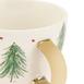  Evidea Kitchen New Bone Yaprak Desenli Kupa - Renkli - 430 ml