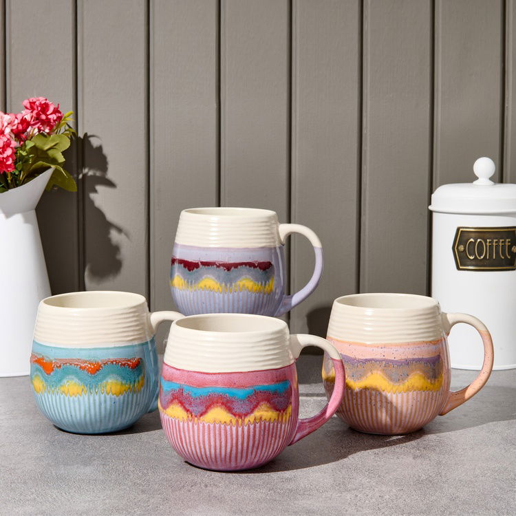  Evidea Kitchen Etnik Desen Kupa - Asorti - 600 ml