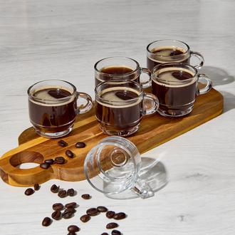 Lav 6'lı Espresso Fincanı - Şeffaf - 91 ml