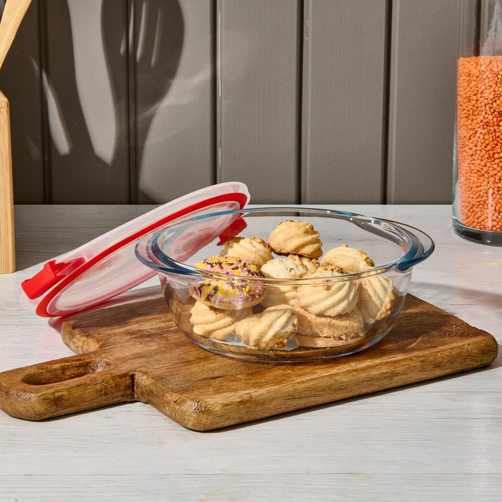  Pyrex Cook & Head Yuvarlak Kilitli Saklama Kabı - 1,1 lt