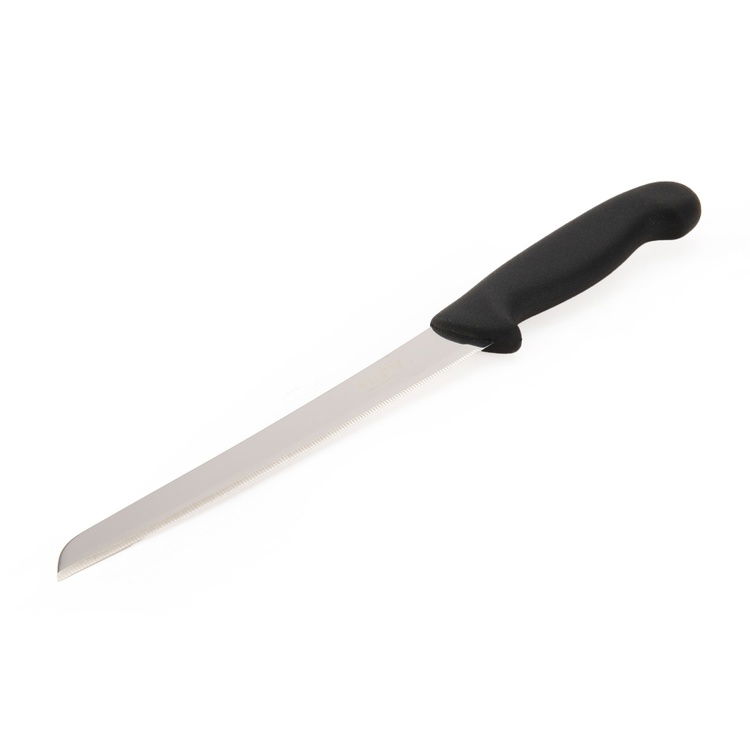 Pratik İnce Dişli Ekmek Bıçağı - Siyah - 17 cm