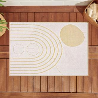 Evidea Soft Bohem Ayak Havlusu - Bej / Hardal - 50x70 cm
