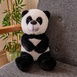  Evidea Soft Panda Figürlü Yastık - Siyah / Beyaz - 35 cm