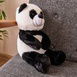  Evidea Soft Panda Figürlü Yastık - Siyah / Beyaz - 35 cm