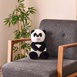  Evidea Soft Panda Figürlü Yastık - Siyah / Beyaz - 35 cm