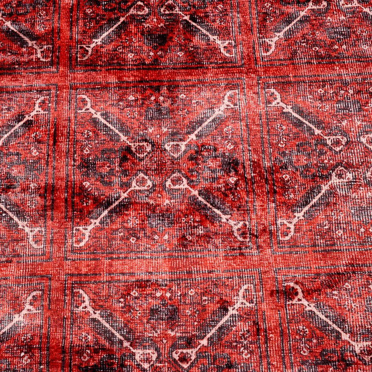  Evidea Soft Farah Makine Halısı - Kırmızı - 160x230 cm