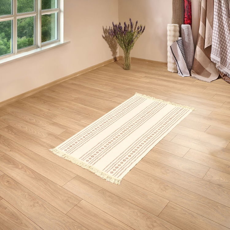  Evidea Soft Dalvik Çift Taraflı Kilim - Ekru - 80x150 cm