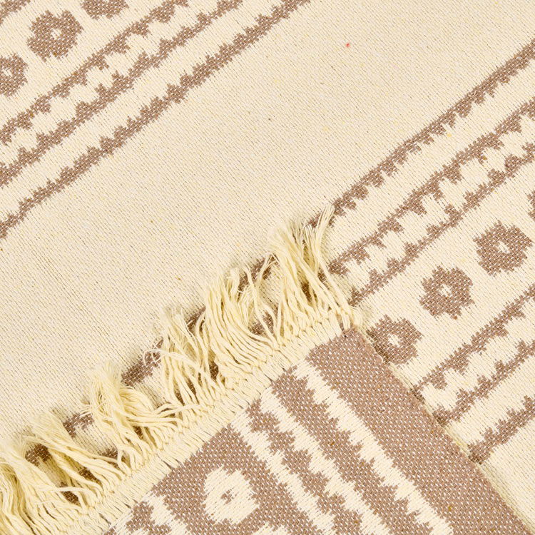  Evidea Soft Dalvik Çift Taraflı Kilim - Ekru - 80x150 cm