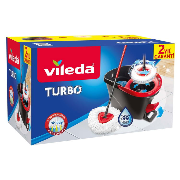  Vileda Turbo Temizlik Seti - Antrasit / Kırmızı