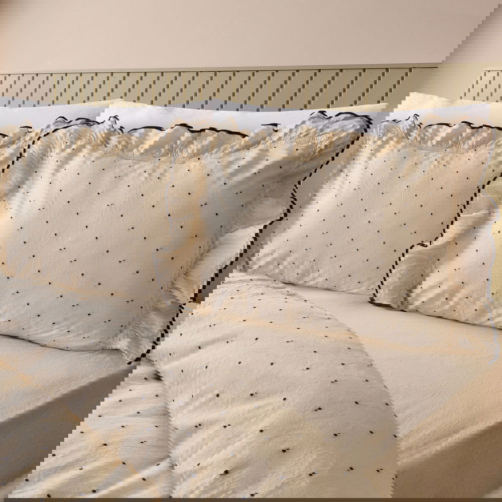  Evidea Soft Volute Çift Kişilik Nevresim Takımı - Krem